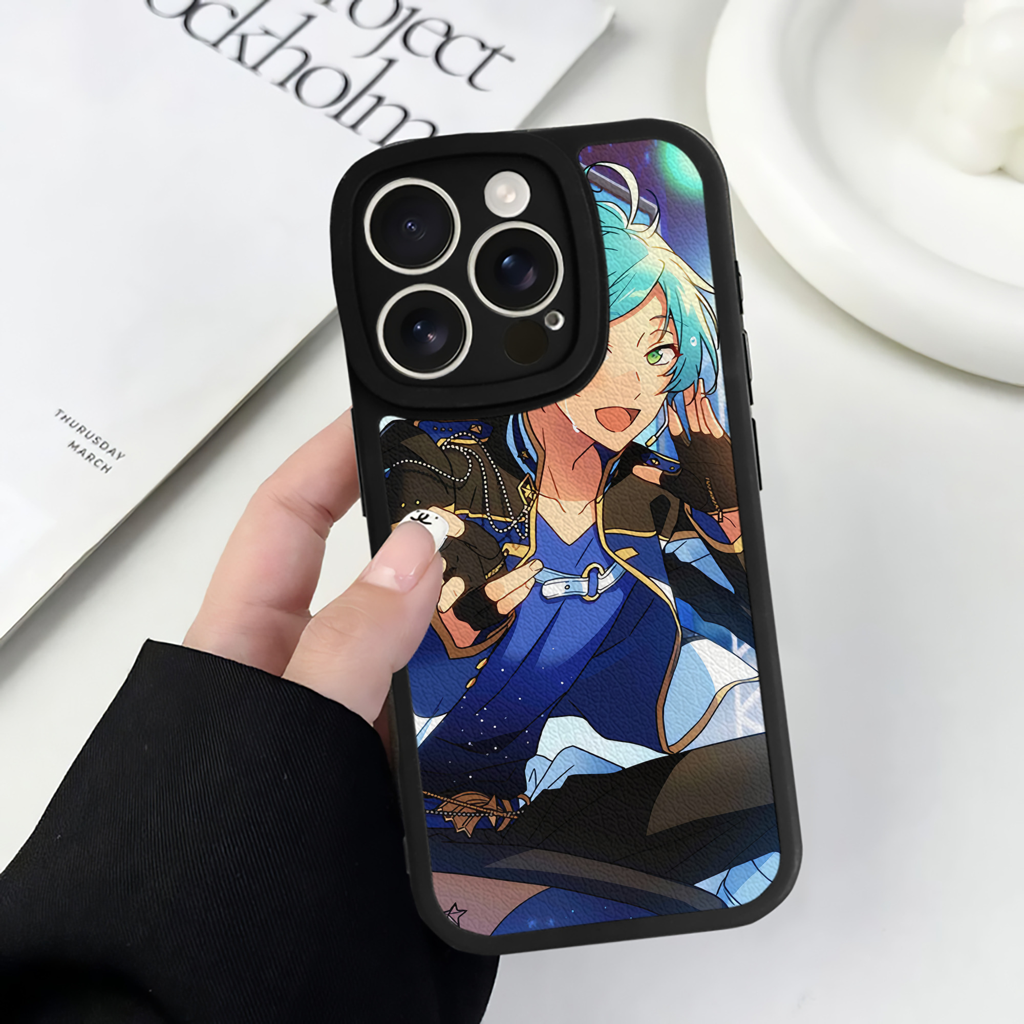 （画像用） あんさんぶるスターズ! Ensemble Stars 【iPhone 16シリーズ対応】シリコンスマホケース（レザー調） 材質：シリコン